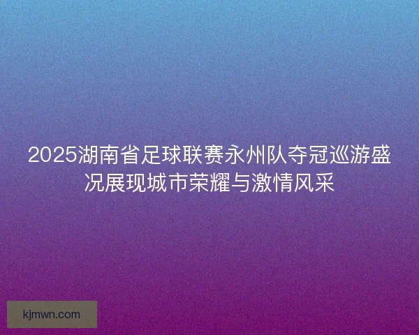 2025湖南省足球联赛永州队夺冠巡游盛况展现城市荣耀与激情风采